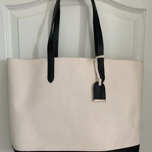 Cole Haan Leather Tote Black and White